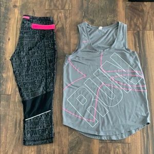 Under armor breast cancer awareness running outfit